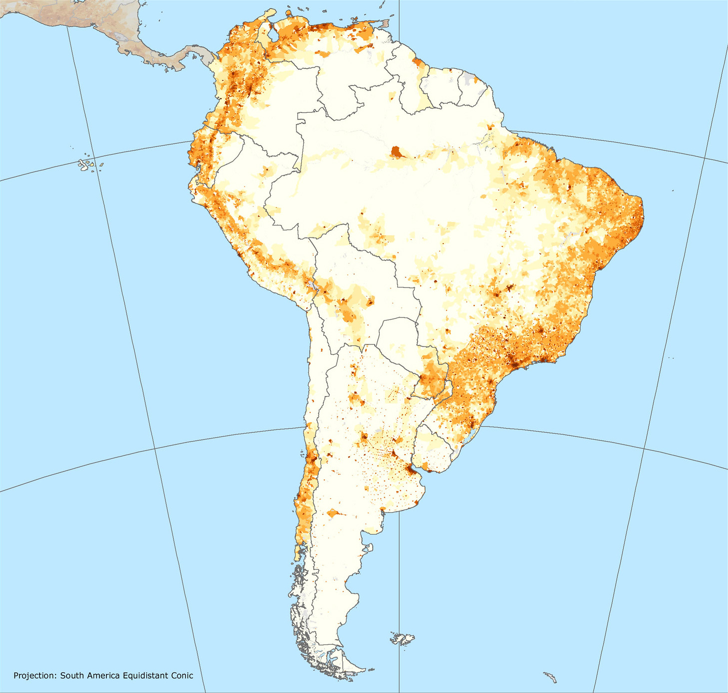 Высокая плотность населения южной америки. Карта плотности населения Латинской Америки. Плотность населения Южной Америки. Карта плотности населения Южной Америки. Плотность населения Южной Америки-Бразилии.